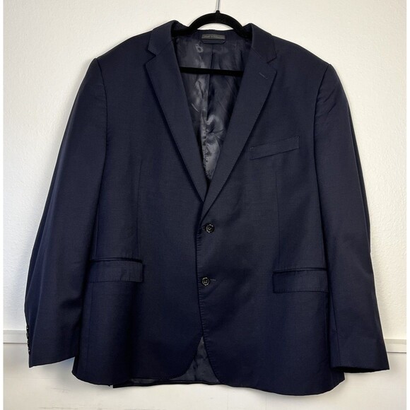 Lauren Ralph Lauren Men's Blazer Navy 50R 100% Wool 2-Button Jacket Sport Coat - Picture 1 of 7